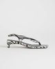 Topshop Topshop Sunshine mid-height heel flip flops in zebra hair-on real leather-Black - 1