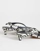 Topshop Topshop Sunshine mid-height heel flip flops in zebra hair-on real leather-Black - 2