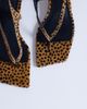 Topshop Topshop Sunshine mid heel flip flop sandals in deer print hair-on real leather-Orange - 3