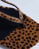 Topshop Topshop Sunshine mid heel flip flop sandals in deer print hair-on real leather-Orange - 4