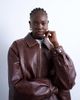 Topshop Topshop super oversized faux leather contrast heavy wash bomber jacket in brown - 4