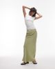 Topshop Topshop super soft cupro bias cut maxi skirt in olive-Green - 1