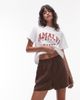 Topshop Topshop super soft cupro shorts in chocolate - part of a set-Brown - 1