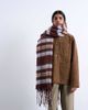 Topshop Topshop Sydney blanket scarf in choc plaid-Brown - 1