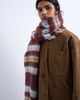 Topshop Topshop Sydney blanket scarf in choc plaid-Brown - 3