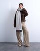 Topshop Topshop Sydney blanket scarf in chocolate and mint-Brown - 3