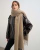 Topshop Topshop Sydney blanket scarf in mink-NEUTRAL - 2