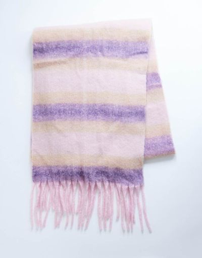 Topshop Topshop Sydney blanket scarf in purple stripes