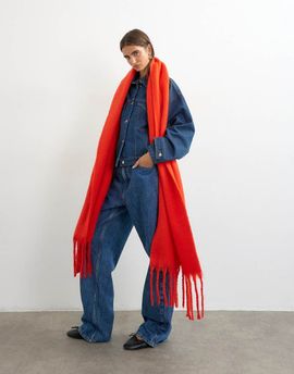Topshop Topshop Sydney blanket scarf in red