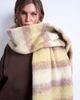 Topshop Topshop Sydney striped blanket scarf in green & brown-Multi - 3
