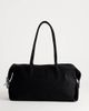 Topshop Topshop Tabby large suedette weekend bag in black weave - 4