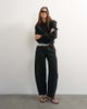 Topshop Topshop tailored bubble barrel leg pants in black - 1