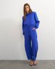 Topshop Topshop tailored bubble barrel leg pants in blue - 2