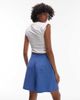 Topshop Topshop tailored plaid longline shorts in blue - part of a set - 3