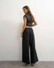 Topshop Topshop tailored pleat detail low rise wide leg pants in black - 3