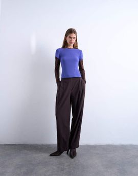 Topshop Topshop tailored pleated ovoid pants in pinstripe-Multi