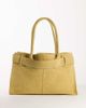 Topshop Topshop Tammy real suede belt detail large tote in buttermilk-Yellow - 2