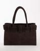 Topshop Topshop Tammy real suede belt detail tote bag in chocolate-Brown - 1