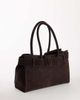 Topshop Topshop Tammy real suede belt detail tote bag in chocolate-Brown - 2