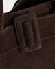 Topshop Topshop Tammy real suede belt detail tote bag in chocolate-Brown - 3
