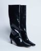 Topshop Topshop Tanya point toe knee high boot in black - 1