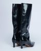 Topshop Topshop Tanya point toe knee high boot in black - 2