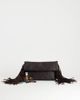 Topshop Topshop Tassel oversized weave clutch bag in chocolate-Brown - 2