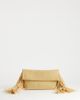 Topshop Topshop Tassel oversized weave clutch bag in natural-Neutral - 1