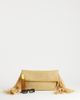 Topshop Topshop Tassel oversized weave clutch bag in natural-Neutral - 2