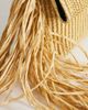 Topshop Topshop Tassel oversized weave clutch bag in natural-Neutral - 3