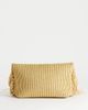 Topshop Topshop Tassel oversized weave clutch bag in natural-Neutral - 4