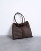 Topshop Topshop Tate faux shearling tote bag in chocolate-Brown - 2
