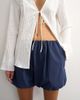 Topshop Topshop techy bubble hem shorts in navy - 3