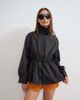 Topshop Topshop techy drawcord waist jacket in black - 1