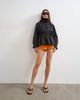 Topshop Topshop techy drawcord waist jacket in black - 2