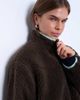 Topshop Topshop teddy fleece jacket with contrast piping in brown - 4
