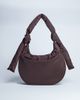 Topshop Topshop Terry nylon zip pocket shoulder bag in chocolate-Brown - 1