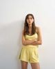 Topshop Topshop terrycloth striped shorts in yellow - 1