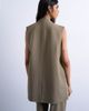 Topshop Topshop throw-on sleeveless blazer in mushroom - part of a set-Brown - 4