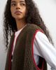 Topshop Topshop throw on teddy vest in chocolate-Brown - 2