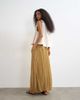 Topshop Topshop tie detail crinkle bubble hem maxi skirt in camel-Neutral - 2