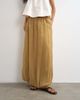 Topshop Topshop tie detail crinkle bubble hem maxi skirt in camel-Neutral - 3