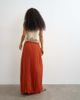 Topshop Topshop tie detail crinkle bubble hem maxi skirt in rust-Red - 2