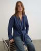 Topshop Topshop tie detail shirt in navy - 1