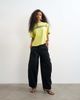 Topshop Topshop tie waist cargo pants in black - 1
