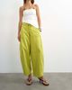 Topshop Topshop tie waist cargo pants in lime green - 3