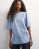 Topshop Topshop tie waist tee in dusty blue-Multi - 1
