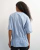 Topshop Topshop tie waist tee in dusty blue-Multi - 4
