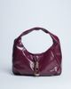 Topshop Topshop Tilly metal hardware slouchy tote bag in burgundy-Brown - 1