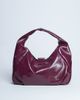 Topshop Topshop Tilly metal hardware slouchy tote bag in burgundy-Brown - 3
